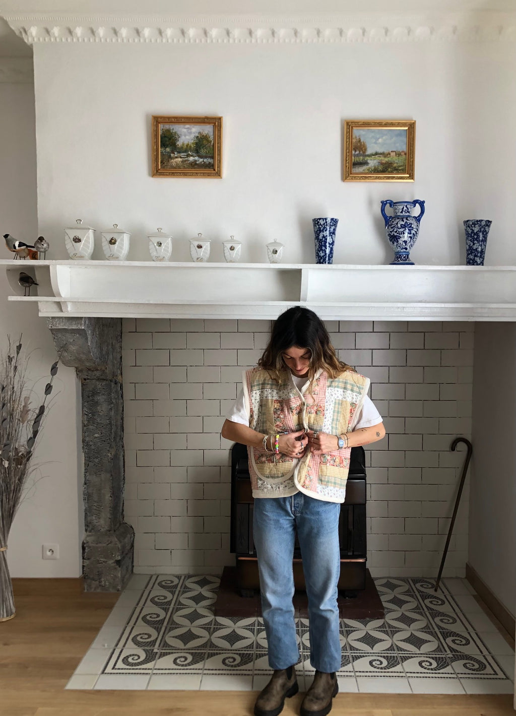 Veste sans manches Patchwork