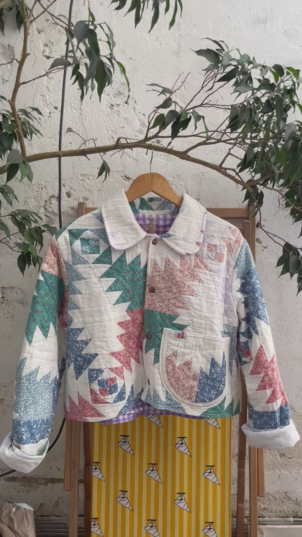 Veste patchwork upcyclée - Pièce unique